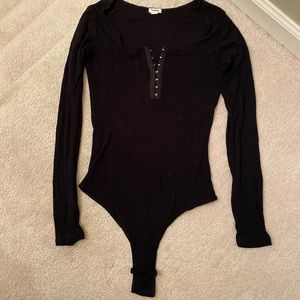 Black garage long sleeve body suit